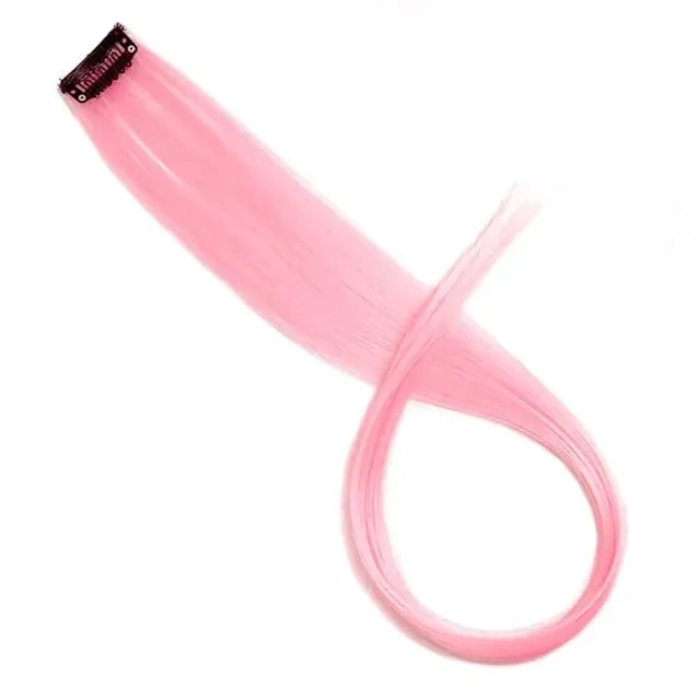 Clip sintetica lunga dritta da 22 pollici nelle estensioni dei capelli Posticci ad alta temperatura Colori arcobaleno Accessori per capelli per le donne — image 18