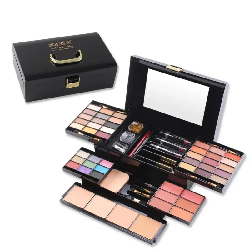 Professional Makeup Set Box Matte Glitter Eyeshadow Foundation Powder Kit Blush Women Multi-functional Palette Cosmetic Case — image 6