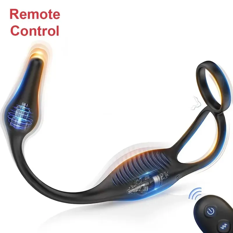 Control por aplicación, tapón Anal vibratorio, anillo para pene, masajeador de próstata para hombres, vibrador Anal Gay, anillo para pene, juguete sexual para adultos para hombres — image 9