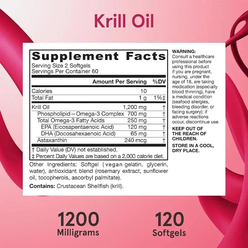Aceite de Krill - Complejo de fosfolípidos omega-3 con astaxantina - Apoya la gestión de lípidos Metabolismo Salud cerebral y cardíaca - EPA DHA — image 6