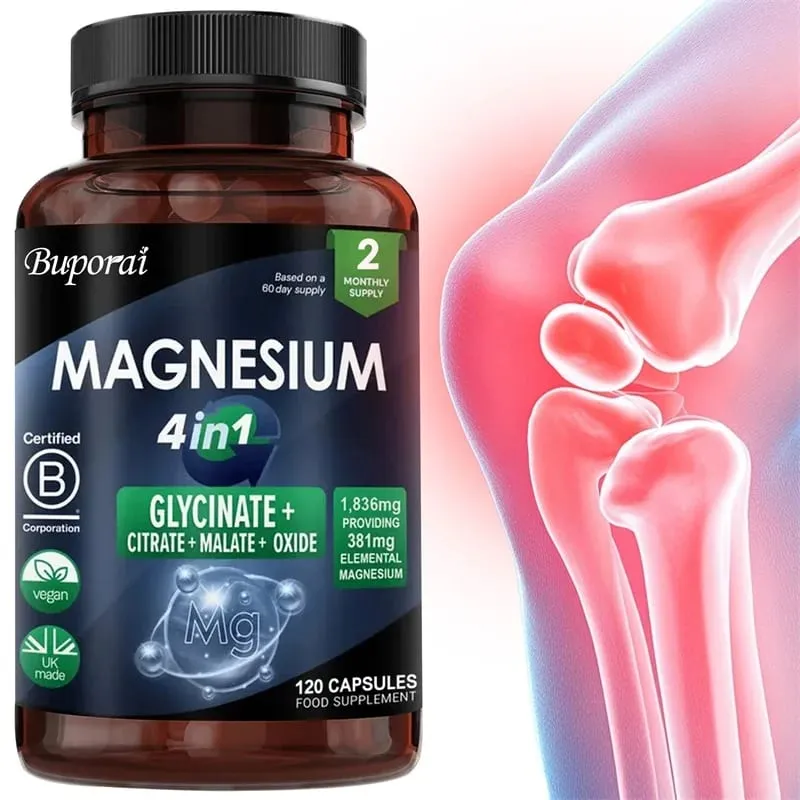 Magnesium 4-in-1 Complex - Supports Immune Health Promotes Muscle Relaxation and Bone Health and Helps Improve Sleep — image 2