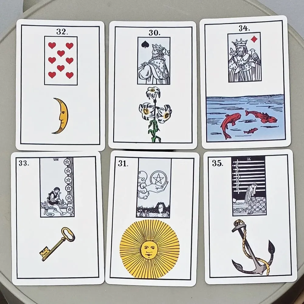 The New York Lenormand Deck – 9*6 ซม. ประวัติศาสตร์ 36 การ์ด Divination Deck สไตล์วินเทจ Cartomancy การ์ด double - embossed — image 5