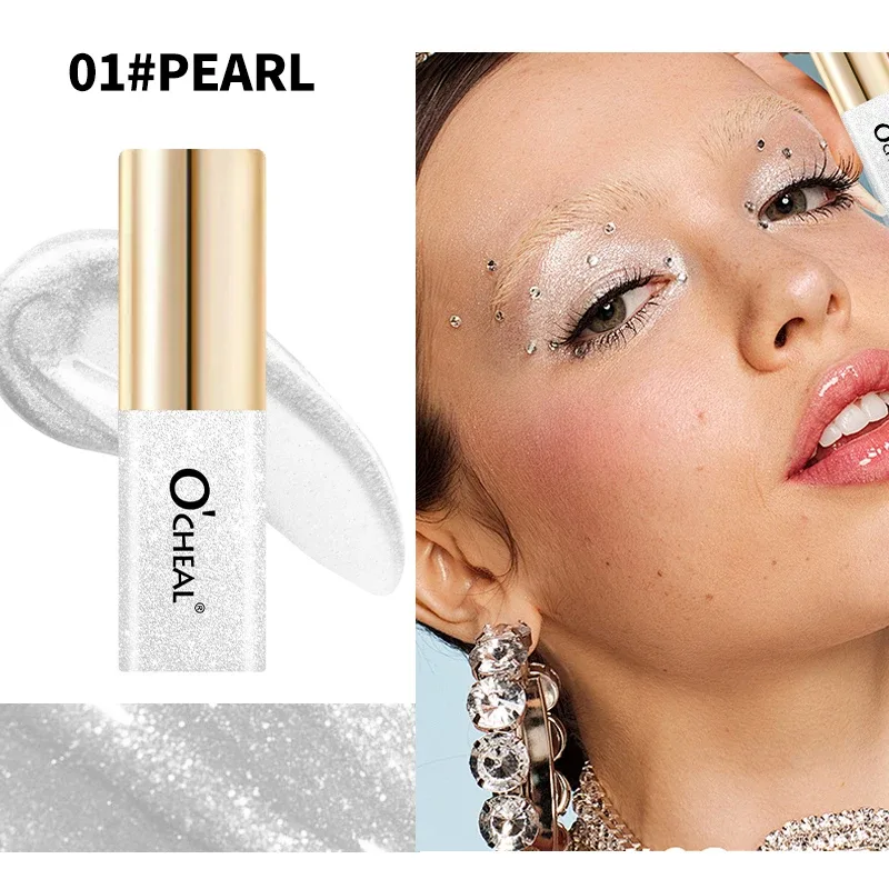 O'cheal líquido sombra de olho pescoço diamantes brilhante à prova dwaterproof água encantador bicho da seda brilho maquiagem dos olhos cosméticos glitter altamente pigmentado — image 8
