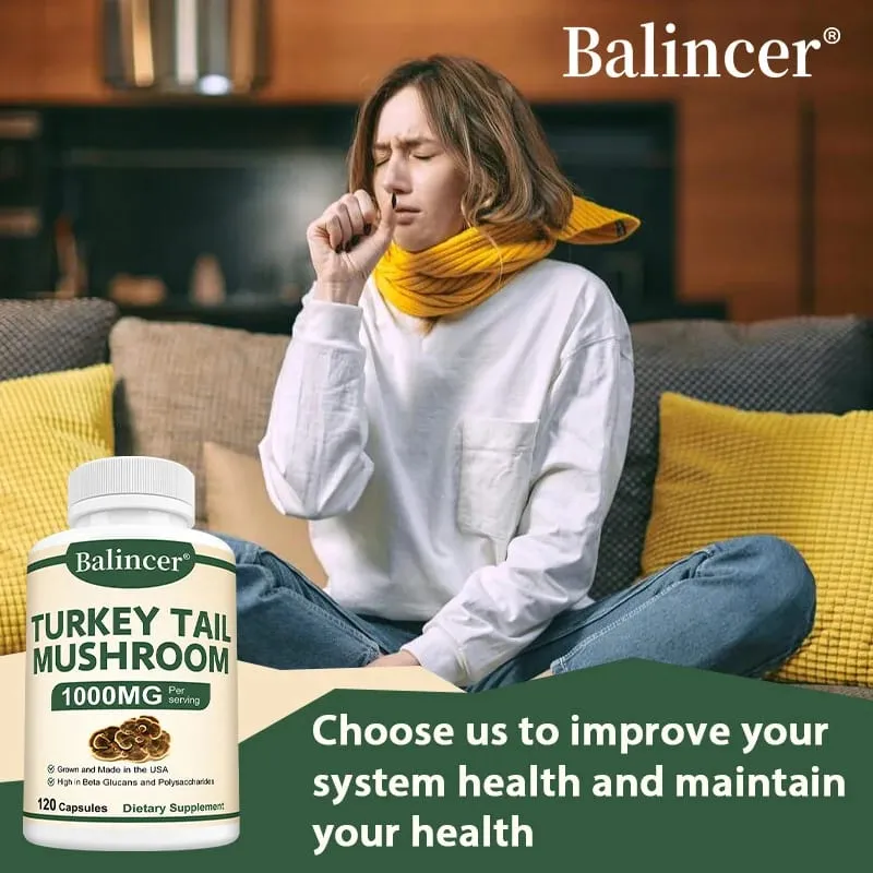 Turkey tail mushroom supplement capsules enhance immunity intestinal immune health metabolism — image 3