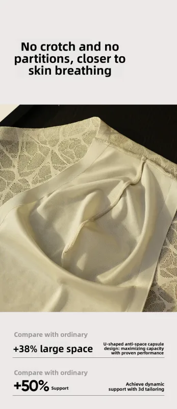 Liền Mạch Jacquard Nam Tam Giác Quần Lót Băng Lụa Mỏng Thoáng Khí Quần Lót Nhanh Khô Quần Đùi Nam Gợi Cảm U Phồng Túi Quần Lót — image 11