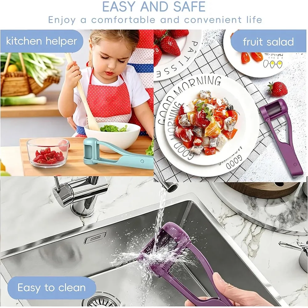 Cortador de uva fatiador de uva para crianças um segundo uva cereja tomate morango cortador quarto slicer cozinha gadget — image 5