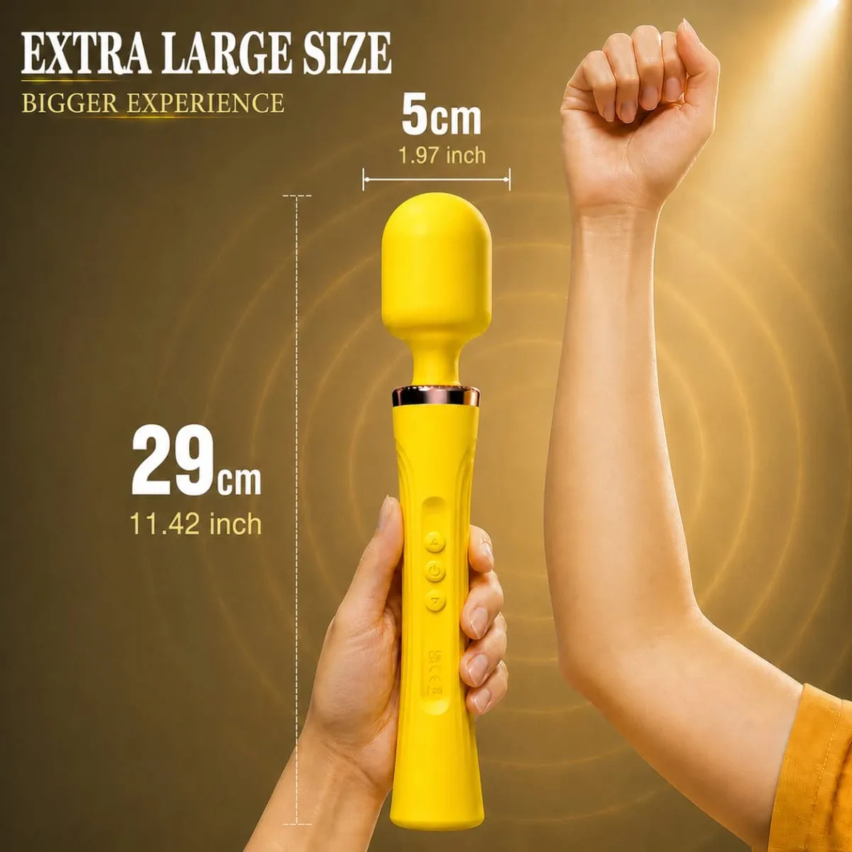 29 cm großer AV-Zauberstab-Vibrator, superstark, wiederaufladbar, Silikon, Erwachsene, Sexspielzeug für Frauen, starke Vibration, persönliches Massagegerät