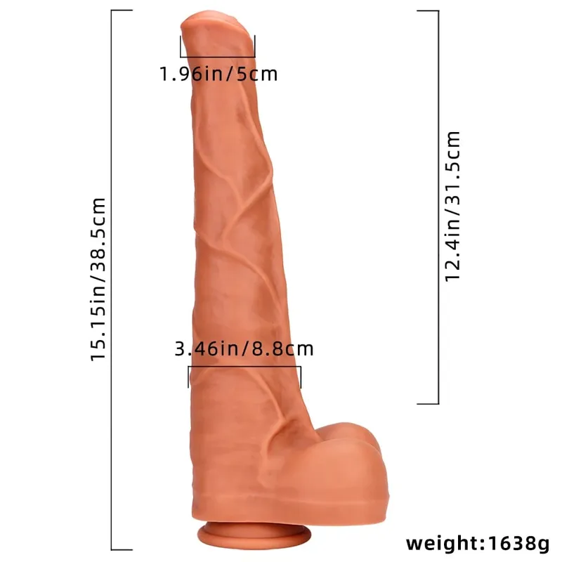 Super Large Horse Dildo 38.5 ซม.พร้อมถ้วยดูดผิวนุ่มรู้สึกขนาดใหญ่อวัยวะเพศชายหนา Phallus Anal Plug Big Dick เพศของเล่นสำหรับผู้หญิง — image 8