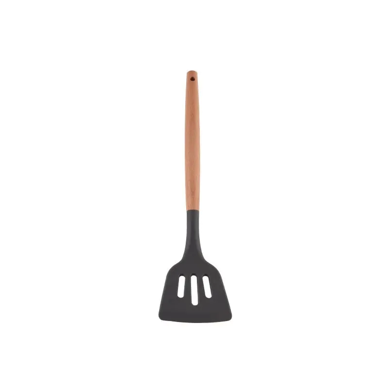Alat Pemusing Silikon Spatula Telur Ikan Goreng Kuali Senduk Goreng Penyodok Berlubang Pemusing Alat Dapur Perkakas Memasak Dapur a — image 10