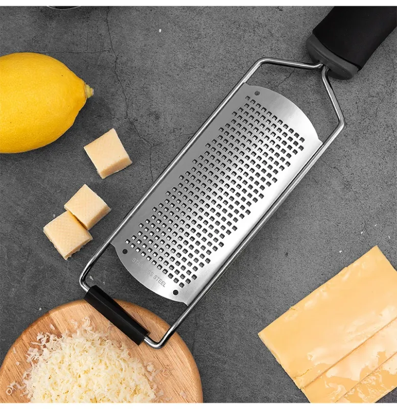 304 Stainless Steel Cheese Grater Multi-Purpose Kitchen Shredder for Hard Cheese Vegetables Chocolate Ginger & Zest-Rust-Proof