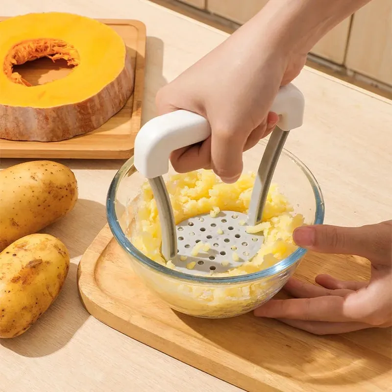 Manual Potato Masher Durable Potato Ricer Kitchen Vegetable Masher With Non-Slip Handle Fruit Juicer Kitchen Gadgets — image 7