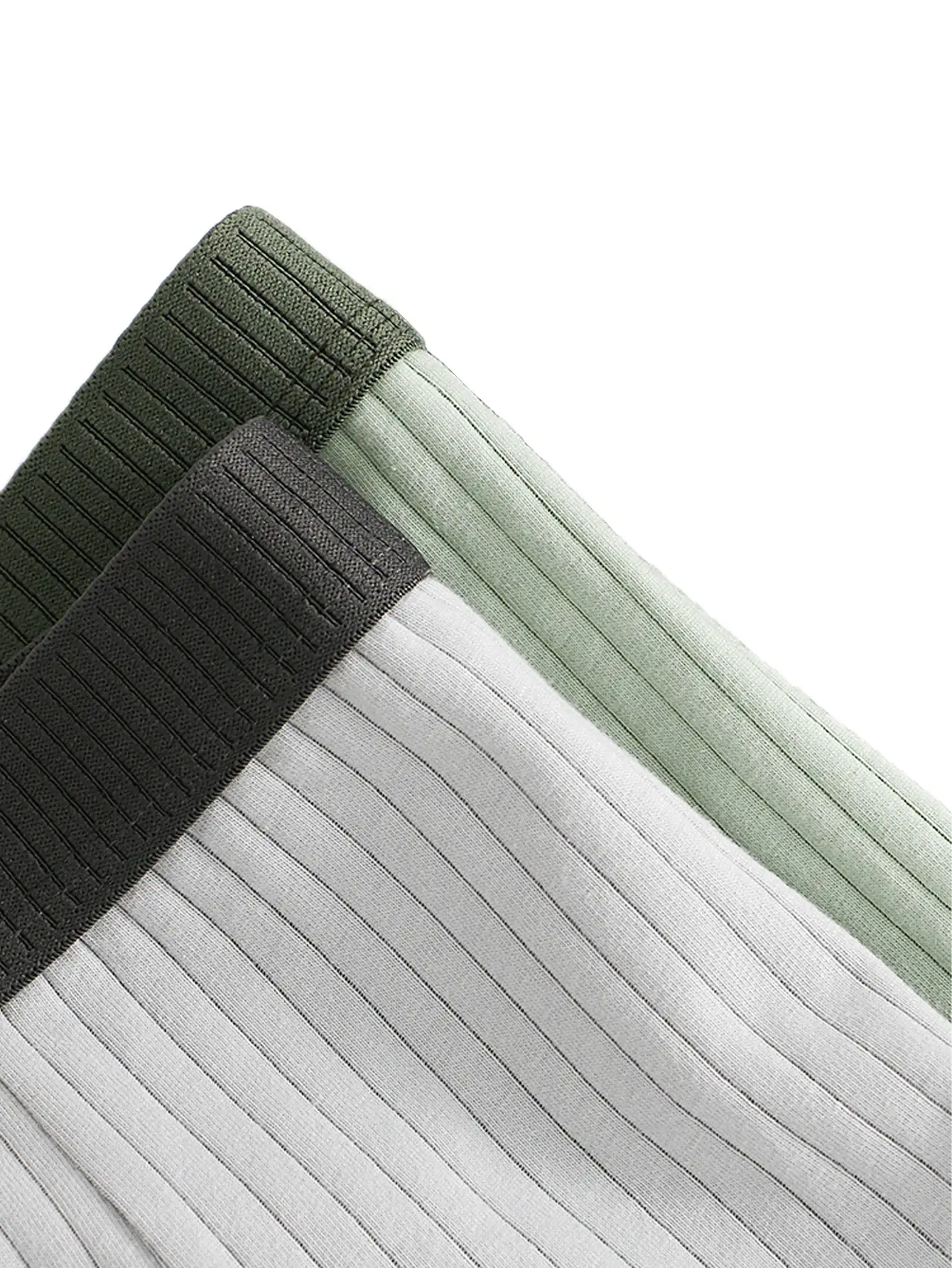 4er-Pack Herren-Boxershorts aus Baumwolle – gerippte Struktur, kontrastierende Taillenbänder, weich und atmungsaktiv — image 2
