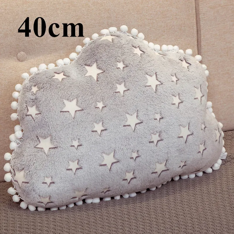 Ins pelúcia céu série luminosa nuvem lua estrela travesseiro macio almofada kawaii brinquedos de pelúcia para crianças bebê crianças brinquedo presente da menina — image 9