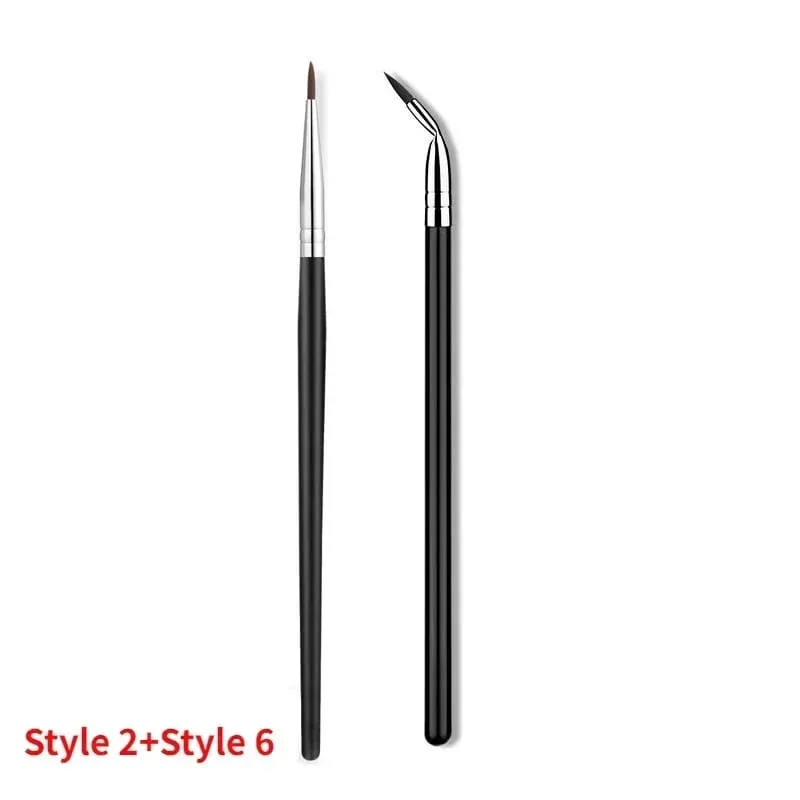 Bent Liner แปรงแต่งหน้าแปรงอายไลเนอร์มุม Fine แปรงอายไลเนอร์ Eye Contour เครื่องมือแต่งหน้าอายแชโดว์ Eye Brow แปรงเครื่องมือ
