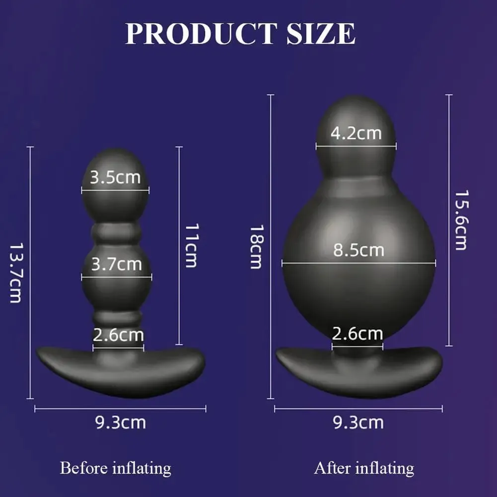 Trådløs fjernbetjening mandlig prostata massageapparat Oppustelig analprop 10 vibrationstilstande Butt Plug Anal udvidelse Vibrator Sexlegetøj — image 5