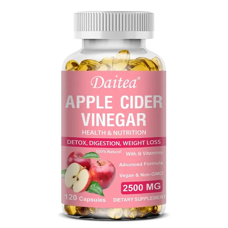Daitea Organic Apple Cider Vinegar Capsules Healthy Weight Management Digestion Detox & Immune Soothes Gas & Bloating — image 9