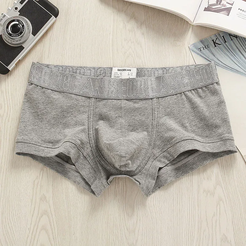 Men's Brief Soft Boxer Shorts Underpants Man Fashion Men's Boxer Panties U Convex Pouch Shorts Sexy Underwear For Male Plus Size