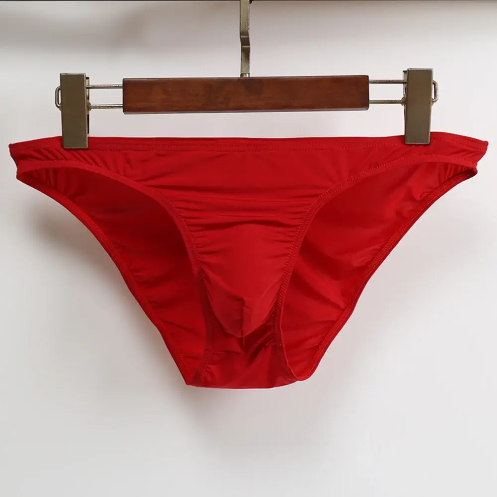 Uomini sexy rigonfiamento slip slip mutande mutandine bikini tinta unita slip trasparenti intimo pompa uomo mutandine lucide — image 11