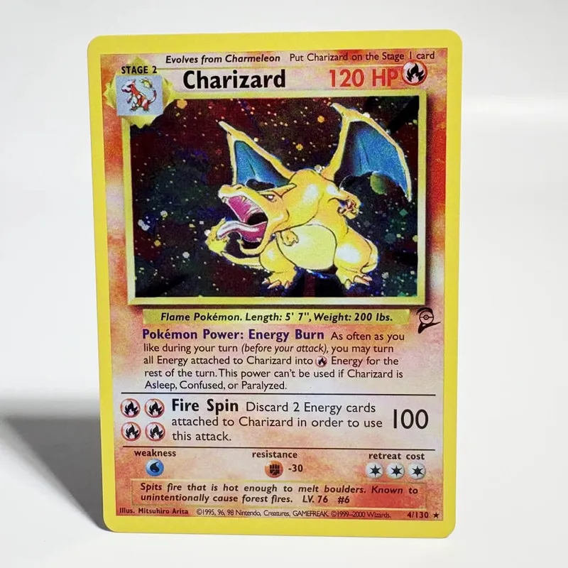 Pokémon Cards 1996 Basic Edition Flash Card Charizard Gengar Blastoise Feraligatr Gengar Trading Card Proxy Collection Card — image 6