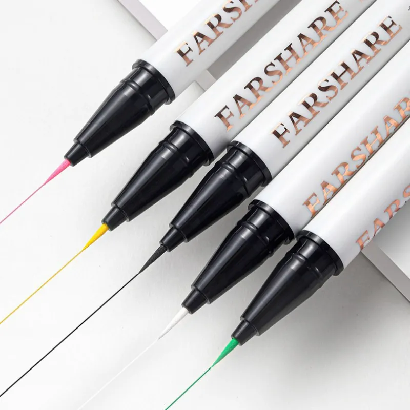 12 Colors Waterproof Eyeliner Pen Ultra-Fine Tip Liquid Eyeliner Long-Lasting Eye Liner Quick-Dry Colorful Makeup for Cosplay — image 7