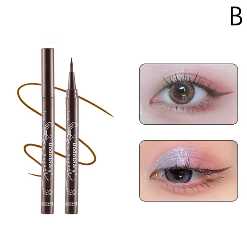 New Black Brown Color Liquid Eyeliner Pen Waterproof Long-lasting Natural Eye Liner Pencil Fast Dry Soft Texture Makeup Tools — image 8