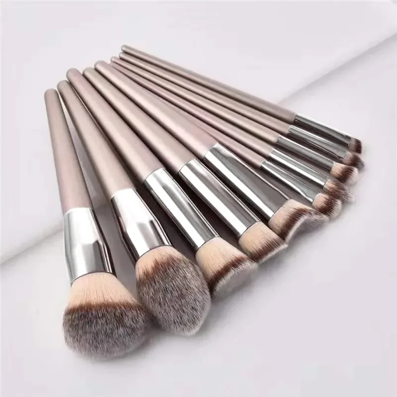 10Pcs Makeup Brushes Kumpletong Set Soft Fluffy Foundation Loose Powder Blush Concealer Eye Shadow Brush Propesyonal na Mga Tool sa Pampaganda