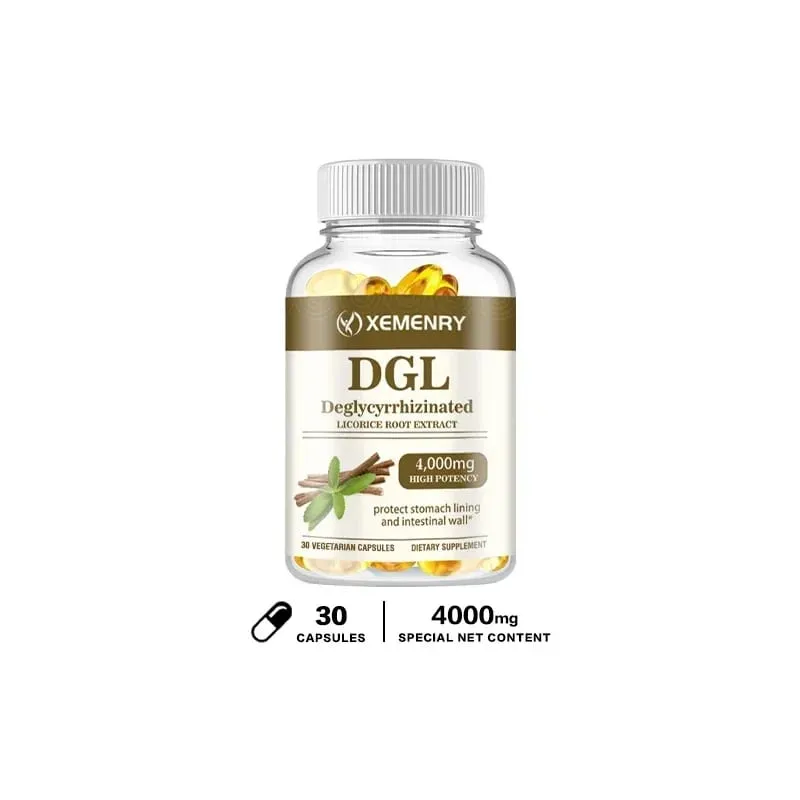 DGL Licorice Capsules 4000mg - ส่งเสริมการย่อยอาหารเพื่อสุขภาพช่วยเพิ่มความอยากอาหาร เติมพลังงานและเร่งการดูดซึม