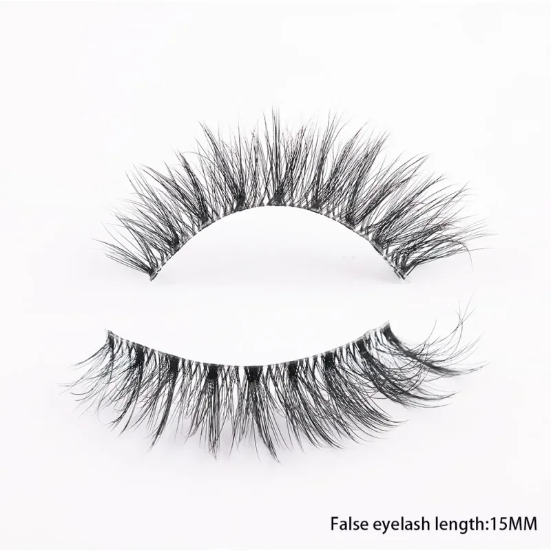 3D Mink Lashes Transparent Band False Eyelashes Natural Fake Eyelash Anime Winged Clear Band Lashes Manga Lashes Makeup — image 9