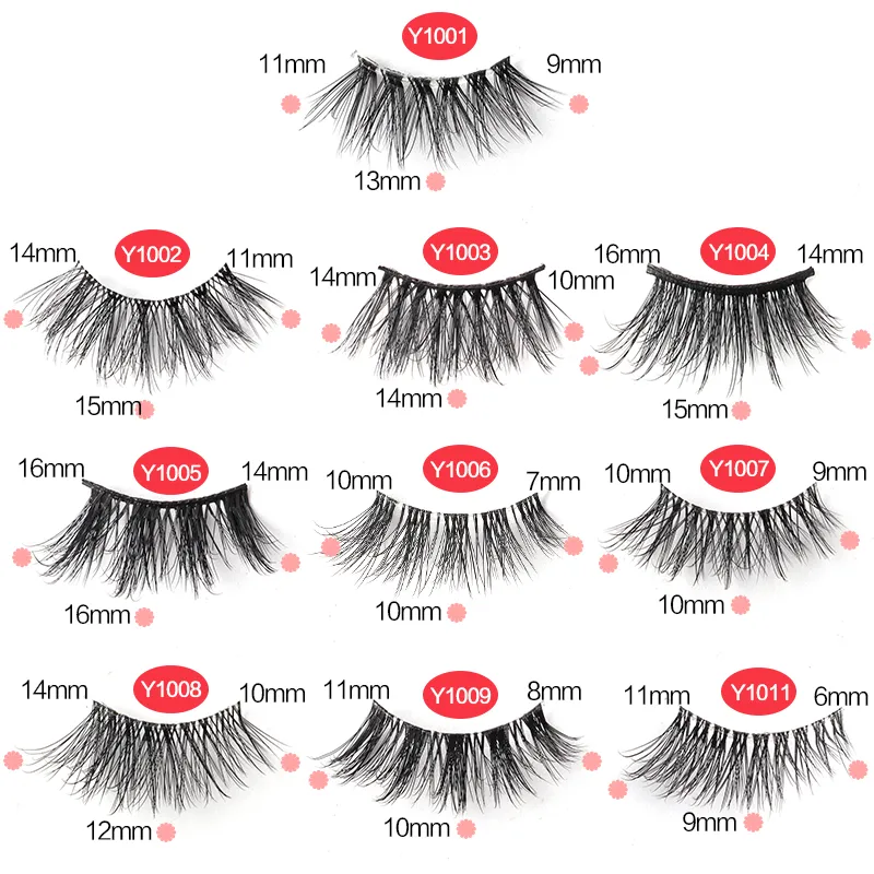 Mezze Ciglia Cat Eye Ciglia 3/5/10 Paia Ciglia Finte Soffici Morbide Aspetto Naturale Fascia Trasparente 3D Ciglia di Visone Estensione trucco