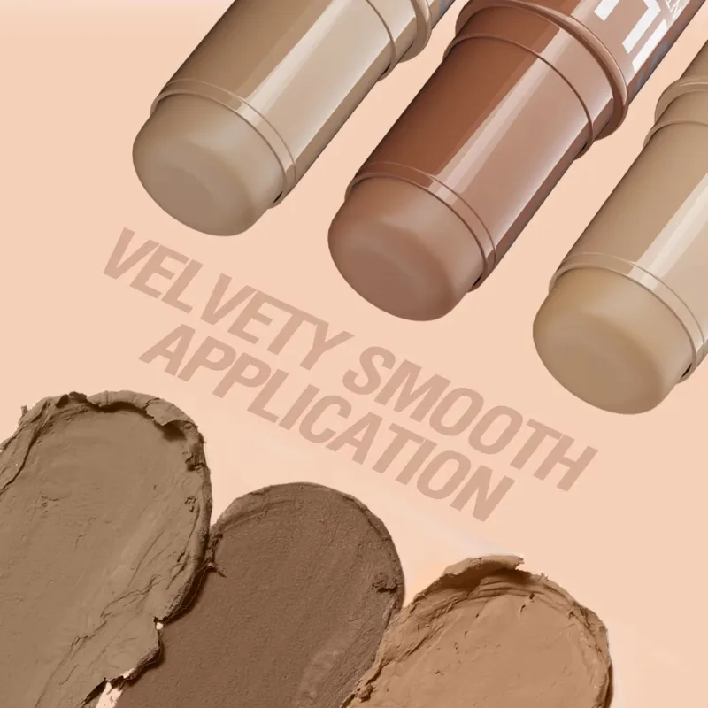 3 Warna Penyamar Liputan Penuh untuk Pembaikan Cetakan Bintik Jerawat Lingkaran Gelap Kontur Krim Lorek Palet Asas Muka Makeup Korea — image 5