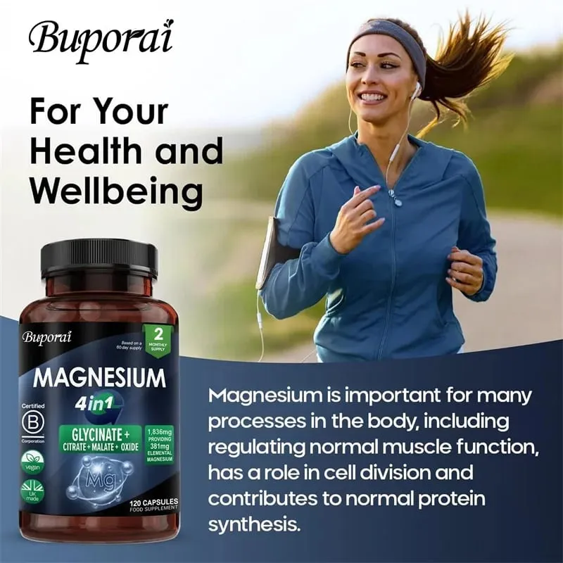 Complesso di magnesio 4 in 1 - Supporta il sistema nervoso, favorisce un sonno sano e il rilassamento muscolare e allevia lo stress — image 7