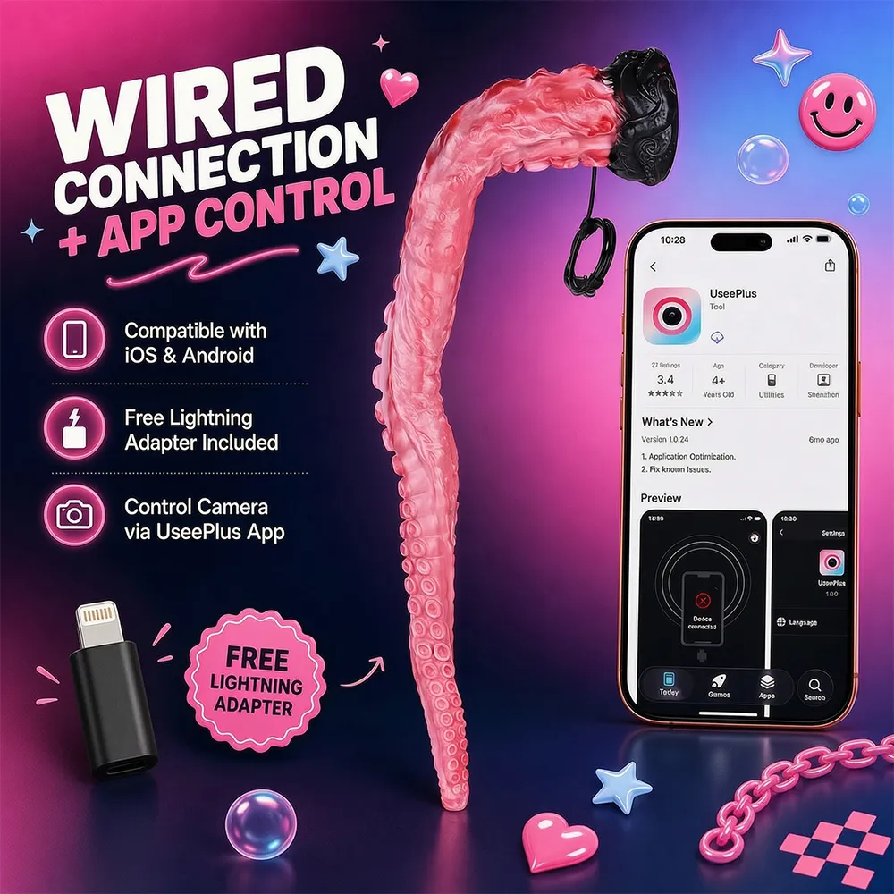 Dilatatore anale Endoscopio Speculum per fotocamera 101 cm Tentacolo estremo Dildo Butt plug in silicone Formazione Ano Espansione 18+ Giocattoli del sesso — image 5