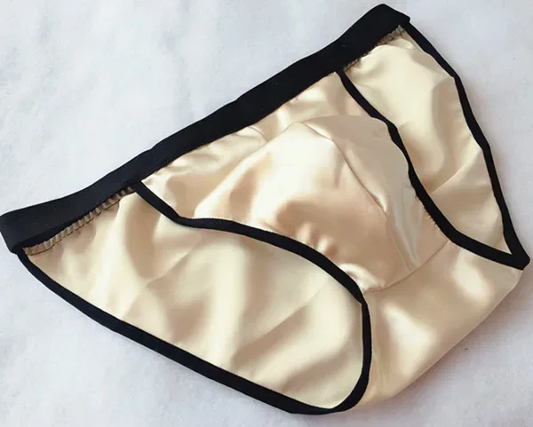 Slip da uomo in seta di gelso al 100% design bikini mutandine a forma di T mezza T-back — image 4