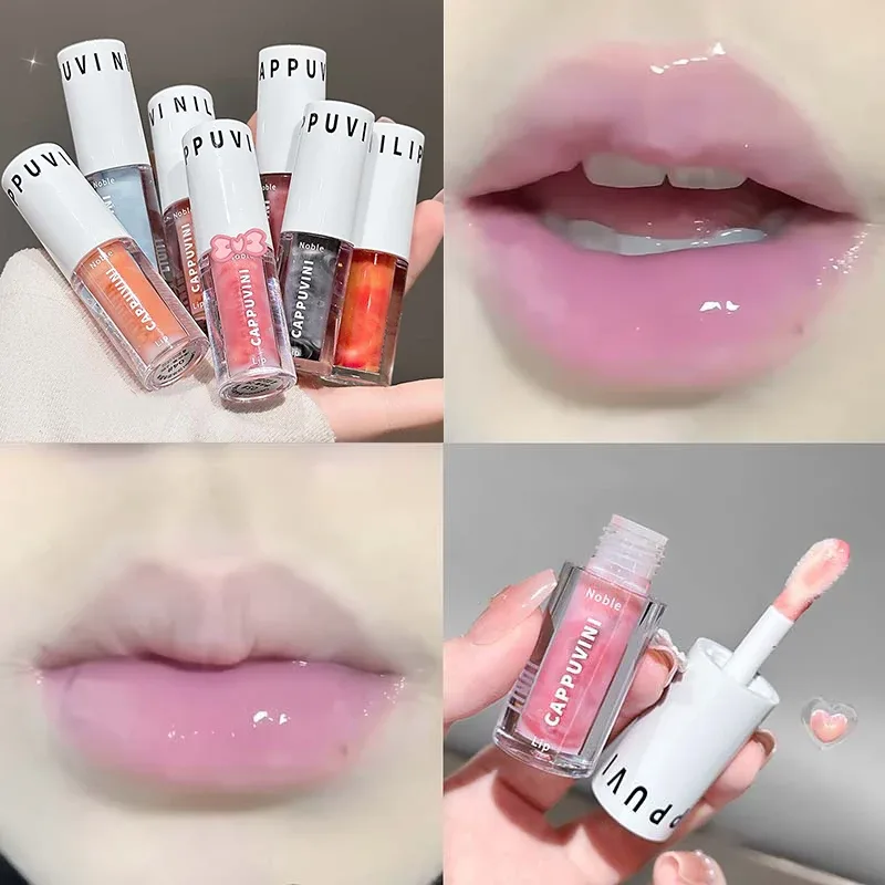 Trasparente Trasparente Grigio Viola Lucidalabbra Idratante Asciugatura Labbra Specchio Smalto per labbra Tinta Plumper Idratante Olio per labbra in cristallo Trucco — image 5