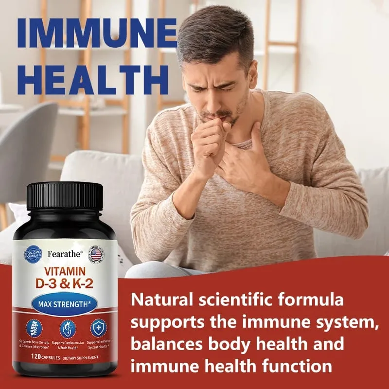 Las cápsulas MK-7 de vitamina D3 y K2 apoyan la salud de las articulaciones de los dientes y los huesos, aumentan la absorción de calcio — image 5