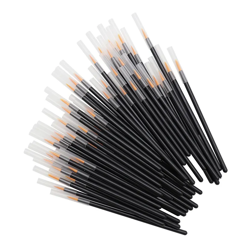 50 stücke Einweg Nail art Pinsel Eyeliner Eyeline Make-Up Werkzeuge Maniküre Malerei Stift Schönheit Werkzeug Nagel Gel Liner Pinsel — image 3