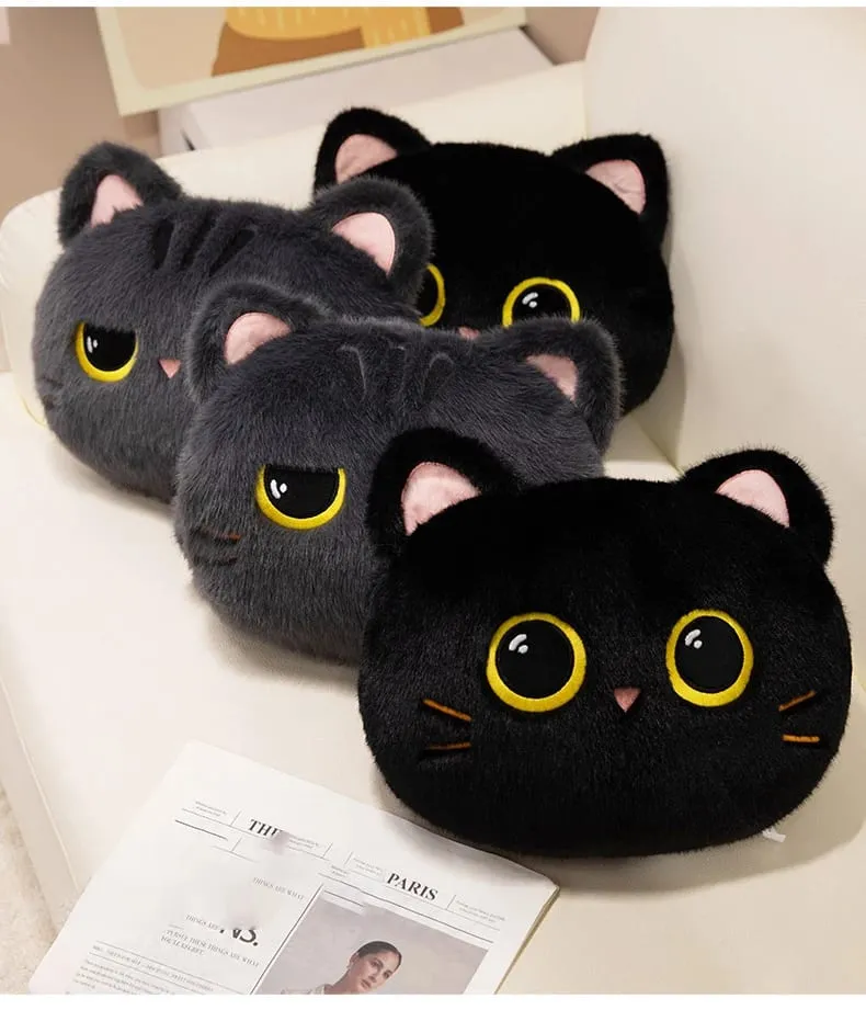 Originelles Plüschtier, schwarze Katze, offizielles großes Puppen-Wurfkissen, Plüschtier, süßes und bezauberndes Sofakissen, Büro-Wurfkissen — image 10