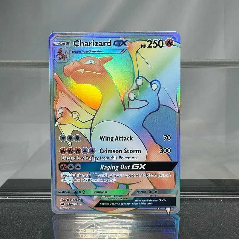Charizard PTCG Single Collection Card 1. vydání 1996 Vmax Ex Rare Rainbow Card PKM Proxy karty Hračky Dárky — image 26