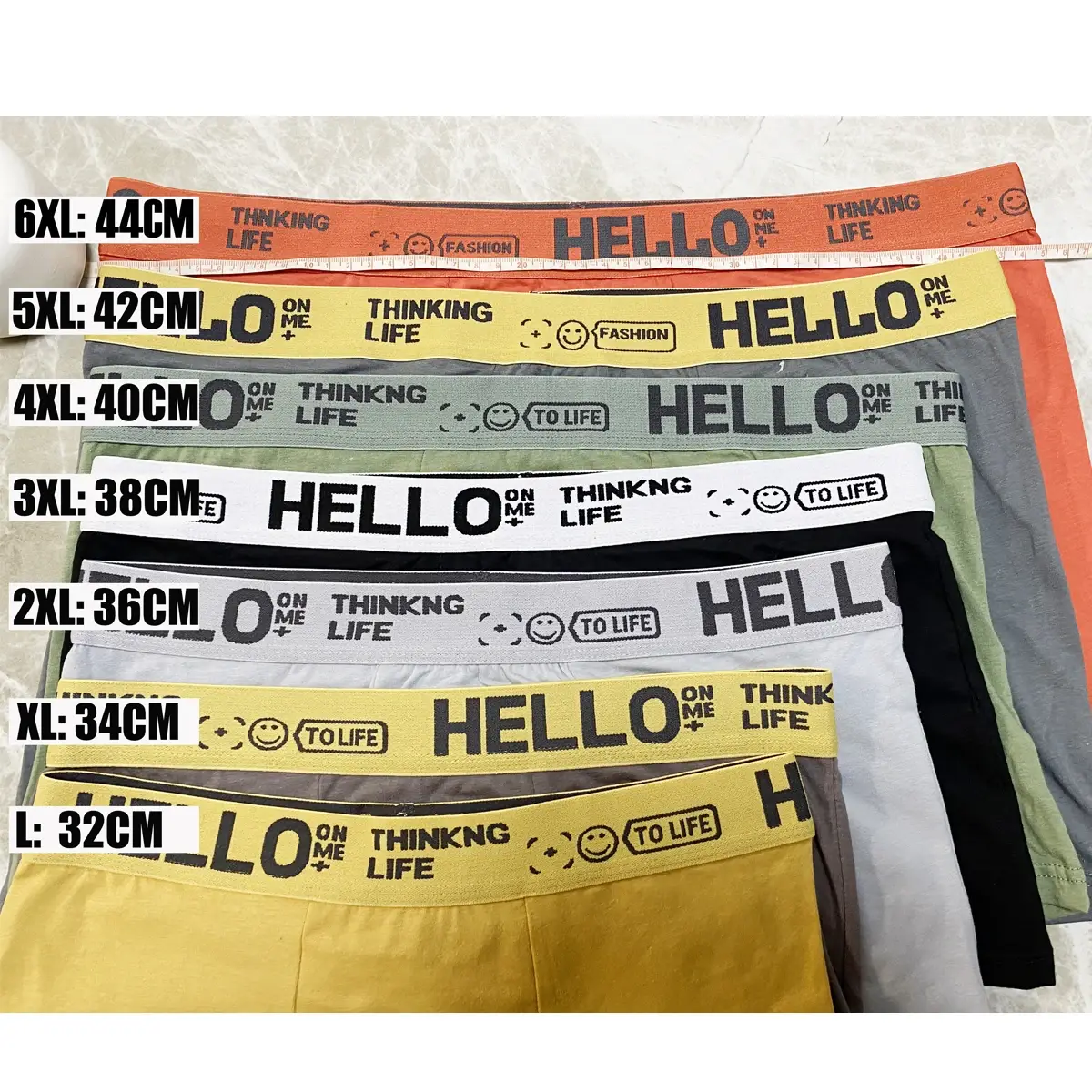 12Pcs Men's underwear Boxer Brief Plus size Cotton Panties Breathable Soft 40-130KG — image 3