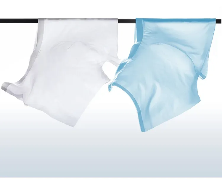 2Pc Men's Panties Ice Silk Underwear Men Underpants Boxers Seamless Man Ultra-thin Cool Breathable Boxer Shorts Male Boxershorts