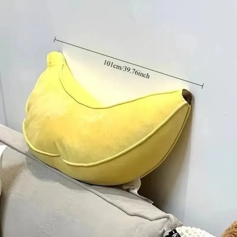 Almohada de plátano, cojín creativo y cómodo para mesita de noche, regalo de cumpleaños largo para dormir, juguete de felpa — image 10