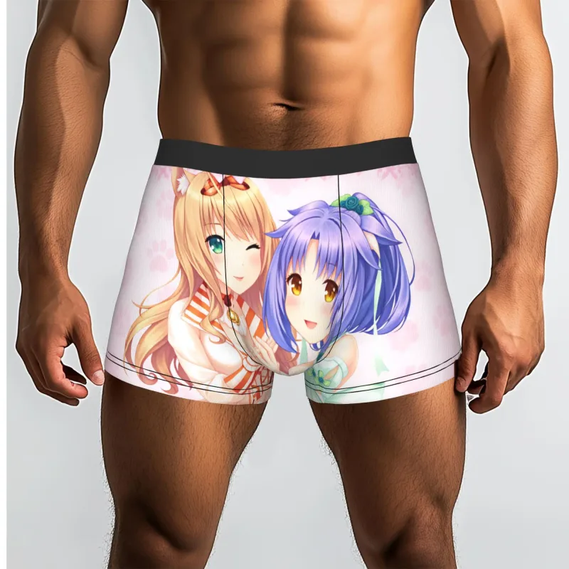 อะนิเมะ N-Nekopara Chocola วานิลลาชุดชั้นในชายพิมพ์เกมกางเกงบ็อกเซอร์กางเกงขาสั้นกางเกงกางเกงนุ่ม — image 15