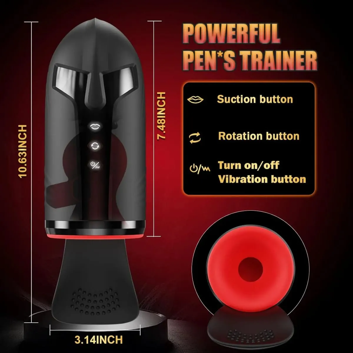 Male Masturbator Penis Training Vibrator Glans Massage Testicle Stimulator Delay Stamina Trainer Blowjob Machine Sex Toy for Men — image 4