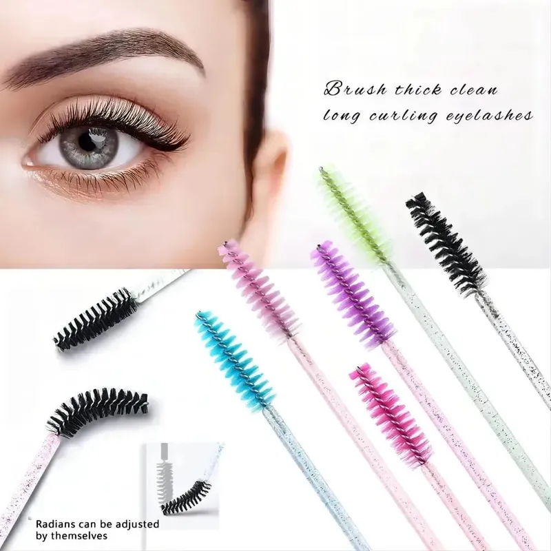 Brosse à cils, baguettes de Mascara, vente en gros, brosses de nettoyage des sourcils et des cils, applicateur, outils de maquillage, 50/1000/2000 pièces, vente en gros — image 5