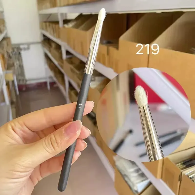 4ks make-up štětec na oční stíny plochý oční stíny stínítko záhyby štětce na oční stíny kozí vlasy tekutý krém na pudrový make-up — image 8