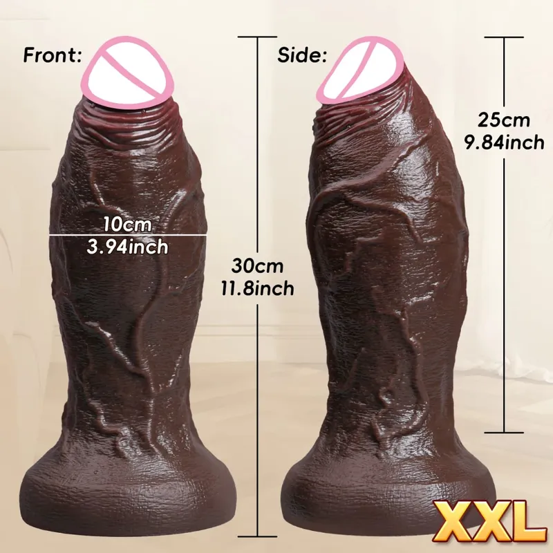 XXL ขนาดใหญ่ที่ใหญ่กว่าสมจริง Dildos ซิลิโคนหนา Anal Dildo Expander หนาอวัยวะเพศชายของเล่นสำหรับผู้ใหญ่ Masturbation Butt Plug 18 + — image 12