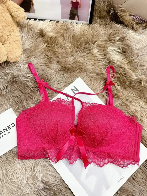 Push Up Bra สำหรับหน้าอกเล็ก - ชุด Bralette ลูกไม้เก๋ไก๋สไตล์ฝรั่งเศสไร้สายรองรับชุดชั้นใน Anti-Sag สำหรับผู้หญิงตัวเล็ก — image 13
