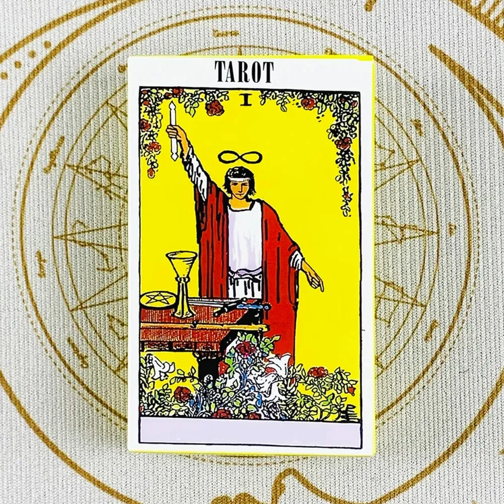 Terlaris Dek Tarot 78 Kad Versi Bahasa Inggeris Ramalan Kad Tarot Permainan Papan Permainan Kad dengan Buku Panduan Untuk Pemula