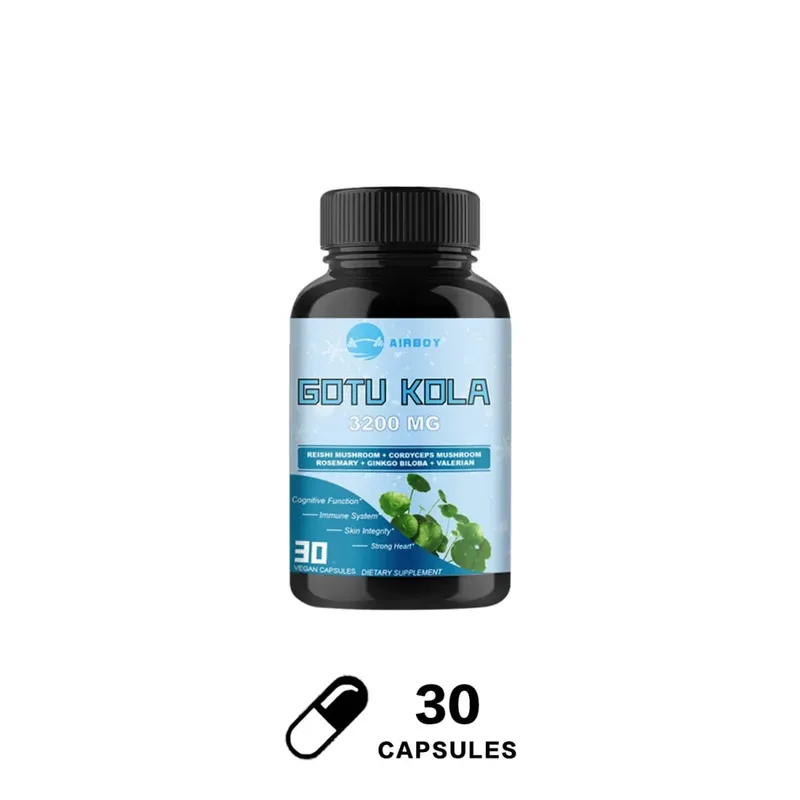 Gotu Kola Capsules - ระบบภูมิคุ้มกันความรู้ความเข้าใจสมอง อาหารเสริมพลังงานผิวและการไหลเวียน - อาหารเสริมที่ไม่ใช่จีเอ็มโอและปราศจากกลูเตน — image 8