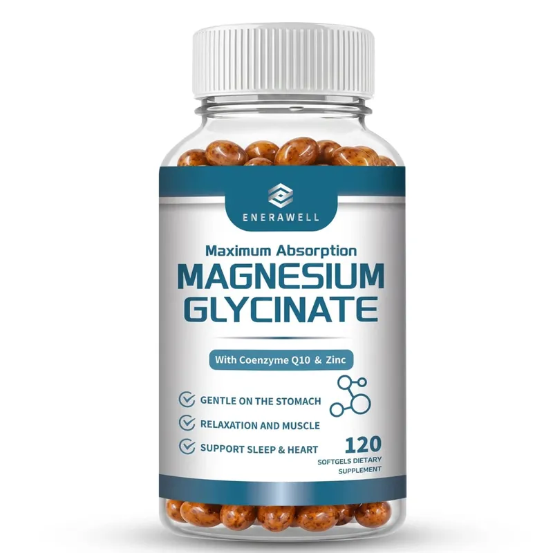 แมกนีเซียม Glycinate 500 มก. อาหารเสริมรองรับระบบประสาทสุขภาพกระดูกและกล้ามเนื้อรองรับความสงบอารมณ์และการผ่อนคลายร่างกายเพื่อสุขภาพที่ดีทุกวัน